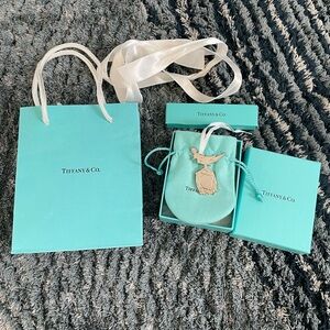 Tiffany & Co. Silver Bird Ornament with Blue Packaging